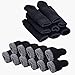 24 PCS Black Polyester Furniture Socks Maveek Chair Leg Floor Protector Chair Socks Elastic Wool Knit Floor Furniture Feet Covers Pads Knitting Socks Fit Furniture Leg Girth 1-1/2 to 2-1/4 inches