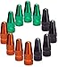 Presta Valve Caps - Tire Valve Stem Caps 12pcs - Anodized Presta Valve Caps - Dust Caps Tire - Bike Presta Valve Cap Orange Black Green Aluminum Color - Bicycle Presta Valve Cover - Air Caps Tires