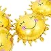 Sun Smile Foil Mylar Helium Balloons Yellow Smiling Face Balloons for Birthday Party and Wedding Decoration- 24