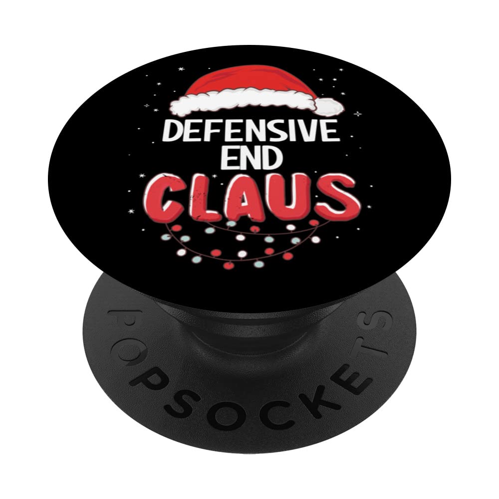 Defensive End Santa Claus Christmas Matching Costume PopSockets Swappable PopGrip