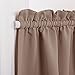 PONY DANCE Window Blackout Curtain - Premium Window Drape/Door Panel for French Door Easy Installation Light Block Privacy Protect with Tieback, 54 W by 72 L, Coffee Brown, 1PC