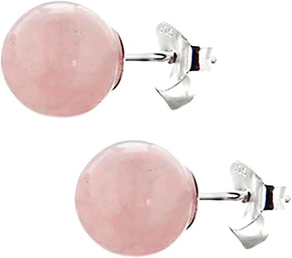 Rose Quartz & Sterling Silver Earrings