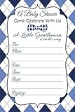 Little Man Boy Baby Shower Invitations - Fill In Style (20 Count) With Envelopes