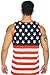 Men's USA Flag Tank Top America Stars & Stripes: MEDIUM