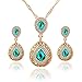 Clearance Deals Necklace+Earrings Jewelry Set Womens Mixed Style Bohemia Color Bib Chain Necklace Earrings Jewelry Gift by ZYooh (Green)