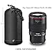 Selens Protective Drawstring Neoprene DSLR Camera Lens Pouch Bag Compatible with Olympus Panasonic, Large Size(Black)