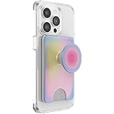 PopSockets Adhesive Phone Wallet with Grip- Aura | Adhesive PopWallet, 3-5 Cards, Credit Card Holder, Purple, Aura, Phone &amp; Electronics Accessory