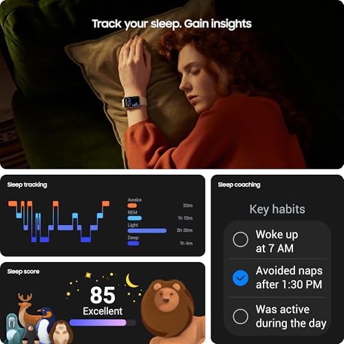 Samsung Galaxy Fit3, 1.6" AMOLED Display, 13 Days Battery Charge, Sleep Monitoring, Fall Detection - Dark Gray (CAD Version & Warranty)