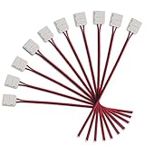 Zitrades Led Light Strip Connector 2pin 10mm Single Color 5050SMD 10pcs solderless Wire