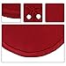 Aitsite Christmas Tree Skirt 48 Inch Rustic Knitted Xmas Tree Skirt for Christmas Decorations Indoor Outdoor (Red)