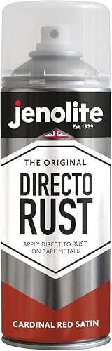Jenolite Directorust Satin Spray Paint Cardinal Red 400ml Direct To Rust