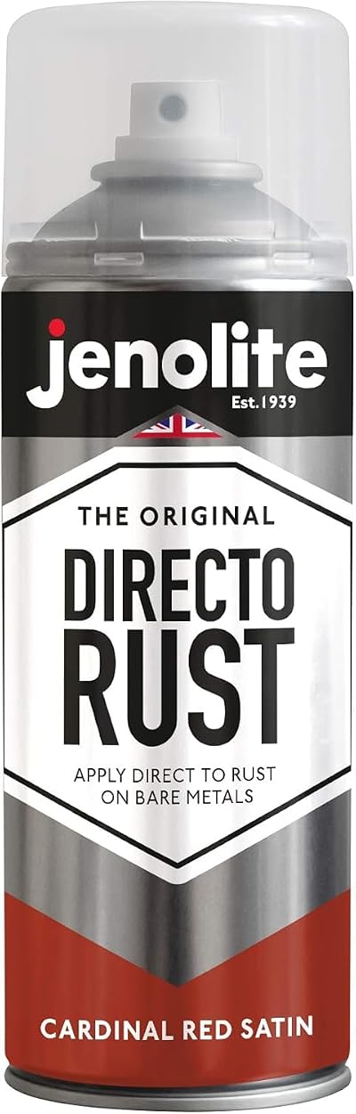 Jenolite Directorust Satin Spray Paint Cardinal Red 400ml Direct To Rust