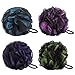 TARTINY Bath Sponge Mesh Loofahs Pouf Brush Shower Ball Large 4-Pack (75g/pcs),Eco-friendly Exfoliating Mesh Brush Pouf Bath Shower Ball Sponge 4 Colors-Exfoliate, Cleanse, Soothe Skin