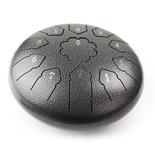 Steel Tongue Drum 11 Notes 10 Inches meditation drum，steel drum