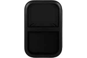 Dioche RV Window Black Vertical Sliding Round Corner Design with Screen for Campers Trailers Tiny Homes 48 53mm Wall Thicknes