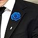 Argositment Wedding Camellia Boutonniere for Men's Suit Handmade Lapel Pin Flower (Pkg of 12 Color)