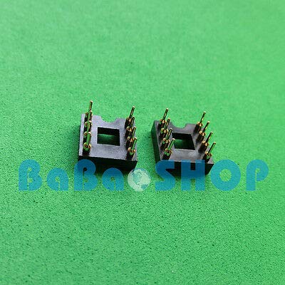 FidgetKute 12pcs New 8 Pin Gold-Plated Socket for OP-AMP DIP8 Show One Size