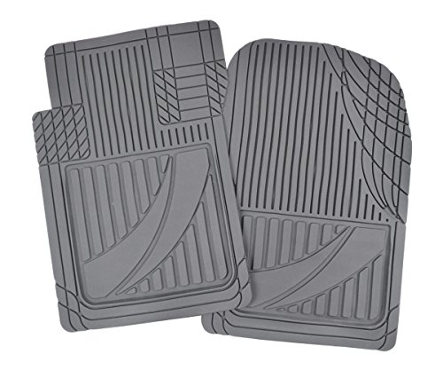 Motor Trend FlexTough Advanced Performance Mats - 4pc HD Rubber Floor Mats for Car SUV Auto All Weather Plus (Gray) (MT-794-GR)