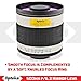 Opteka 500mm f/6.3 (with 2x- 1000mm) Telephoto Mirror Lens for Canon EF-Mount EOS 90D, 80D, 77D, 70D, 60D, 50D, 7D, 6D, 5D, 5DS, 1DS, T8, T8i, T7i, T7s, T7, T6s, T6i, T6, T5, SL3 and SL2 DSLR Cameras