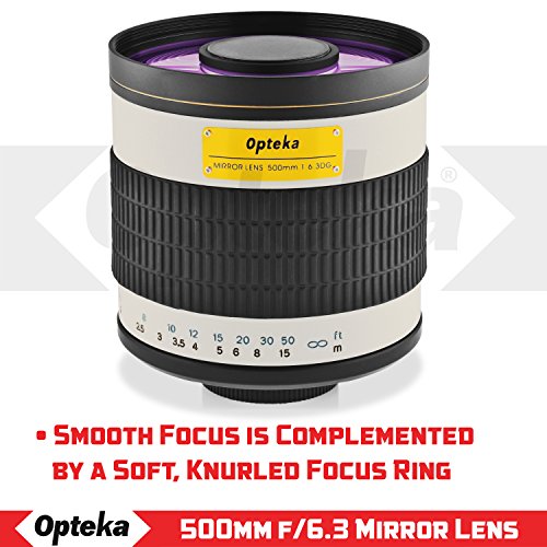 Opteka 500mm f/6.3 (with 2x- 1000mm) Telephoto Mirror Lens for Pentax K-70, K-50, K-3 II, KP, K-1, K-S2, K-S1, K-500, K-30, K5 IIs, K-7, K-5, K-2, K20D, K100D, K110D and K10D Digital SLR Cameras