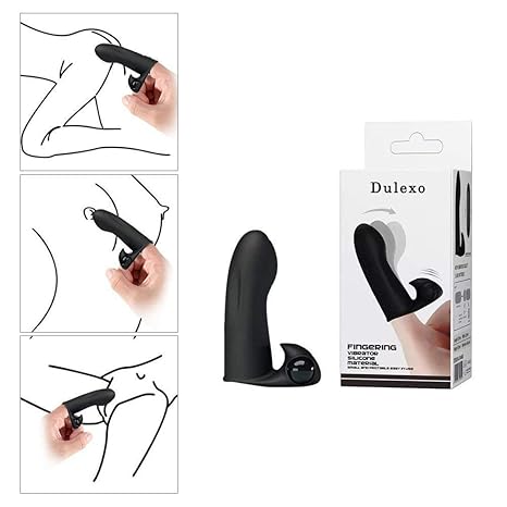 Dulexo Fingervibrator Fingerüberzeiher Flirten Massager Starkes Motor Leise Sex Spielzeug G-Punkt Tickler Klitorisvibrator fü