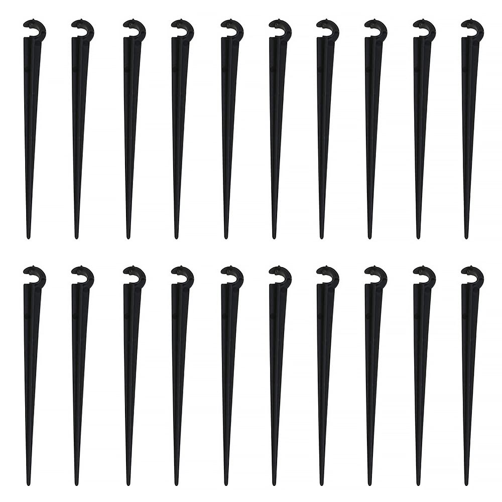 Garden Pegs, 100PCS Hose Bracket Ground Securing Pegs, C Shape Fixed Stems Holder, Ground Spikes Garden Ground Securing Pegs For Drip Irrigation And Garden Watering Pipe