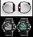 Bounabay Men's Analog Display Sports Military Wrist Watch Multifunctional 5ATM Waterproof Quartz with LED Backlight