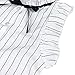 FEITONG Girls Stripe Shirt Chiffon Culottes 2 Pieces Set Clothes Skirt Suit (Age:3-4Y) White