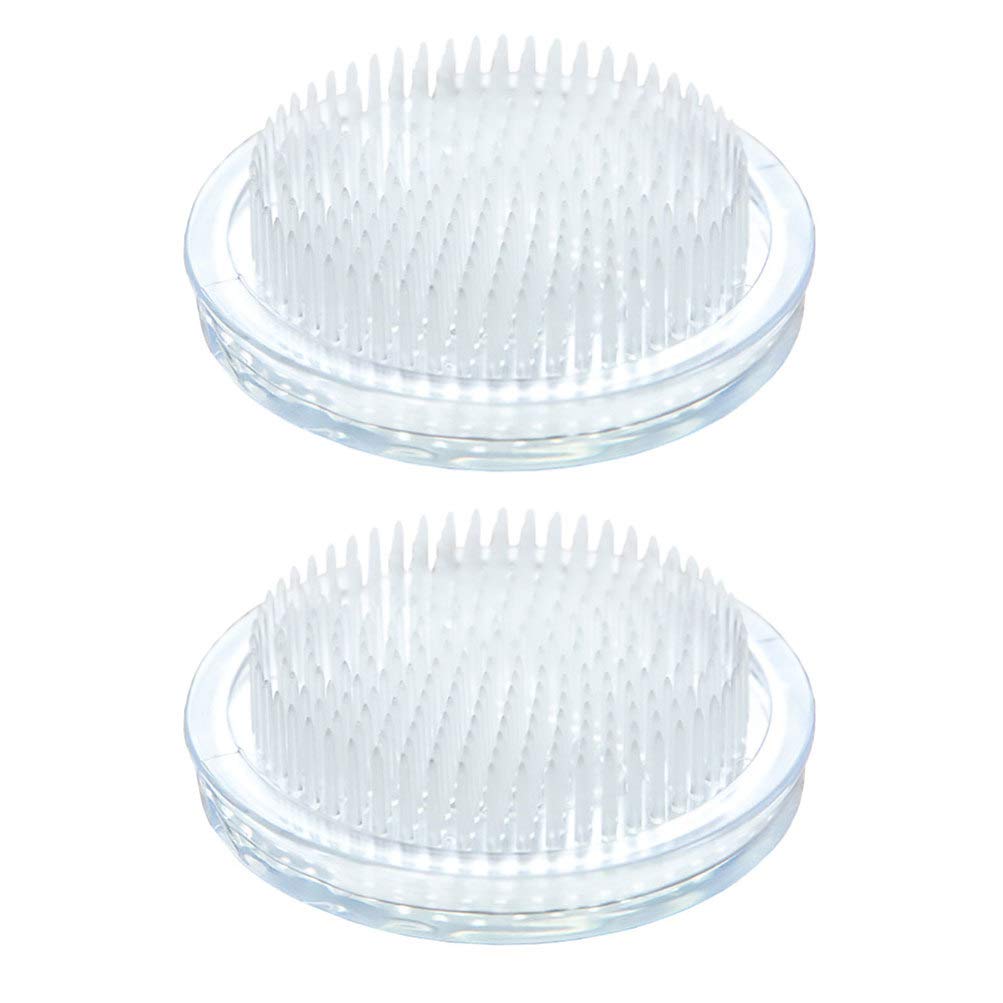 Abaodam 2Pc Ikebana Kenzan Japanese Flower Holder Plastic Flower Frog Round Holder Kenzan Flower Arranging Frog Flower Arrangement Supply (Transparent)