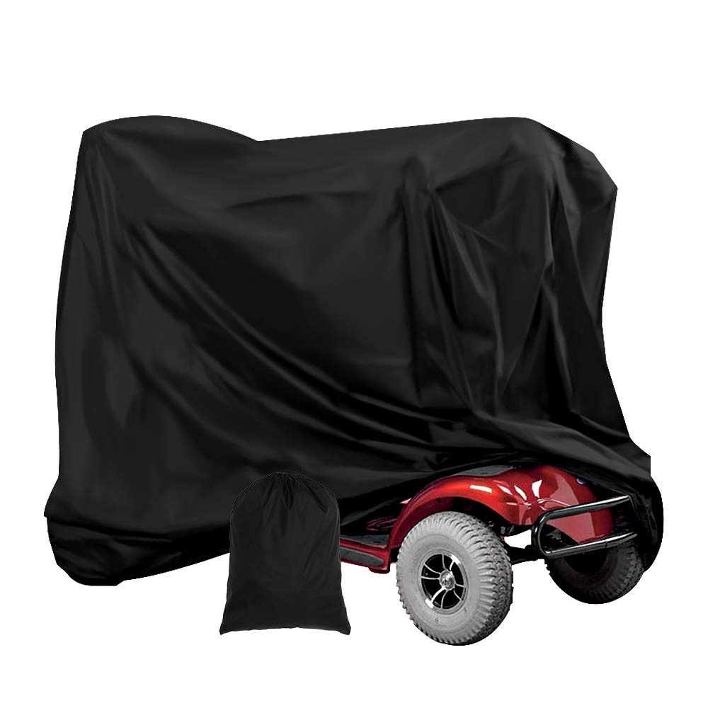 Mobility Scooter Cover, 190D Oxford Heavy Duty Waterproof Wheelchair Storage Cover with Storage Bag All-Weather Outdoor Protection Cover for Most Mobility Scooter (170x61x117cm)
