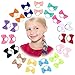 30 Pack: Girls No Crease Ouchless Stretch Elastic Hair Bow Ties Ponytail Holders