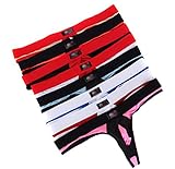SiikWorld Men's Ice Silk Thong Low Rise Underwear Pack of 8