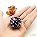 Bescon Fifty-Sided Die, 50 Sided Cube, 50 Sides Dice, 50-Sided D50 30mm Large Gaming Dice - Purple Opaque Color with White Numbers