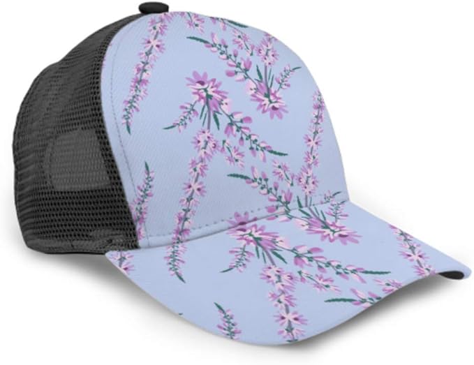 Baseball Cap Lavender Colorful Pattern Textile Adjustable Mesh Unisex