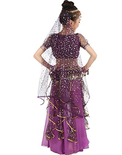 Astage GilrsGirls Belly Dance Carnival Dancing Dress Purple S