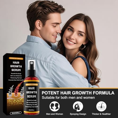 Hair Growth Serum Spray for Men/Women to Accelerate Hair Growth Prevent Hair Loss with Biotin and Rosemary for Hair Growth Oil, Hair Growth Oil