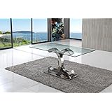 SimplybedzzzCoCo Glass Dining Table