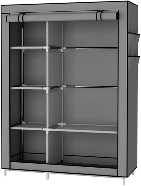 Udear Armoire Toile Armoire Vetements Rangement Organisateur Penderie De Vetement Pliable Noir Penderies Repliables Rangement Pour Vetements Et Penderies Gofinancefl Com