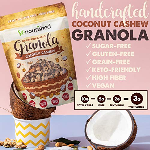 So Nourished Keto Granola Cereal Low Carb, Grain & Gluten Free 3g