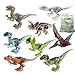 IROCH 8pcs ABS Dinos Toy,Dinosaur Building Blocks Miniature Action Figures