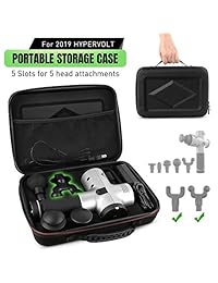 Carry Case for 2019 Hyperice Hypervolt 5 Slots 5 Head Attachments Portable Storage Bag Vibration Massage Device Travel Bag Organize Protect Your Massage Gun Shockproof Dustproof and Waterproof