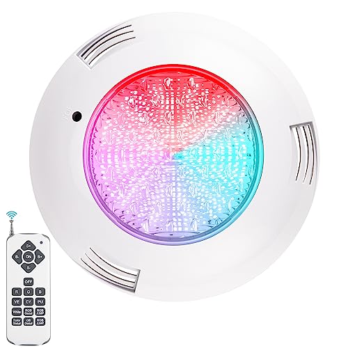ledmo LED RGB Underwater Pool Lighting, PAR56 38W Recessed Housing (Replaces 300W Halogen Bulbs), IP68 Waterproof, Pool Lights with Remote Control 12V