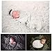 Outgeek Newborn Baby Photography Props 2 Pcs Long Ripple Wrap Newborn Props Baby Photo Props DIY Newborn Photography Wrap (White and Drak Grey)