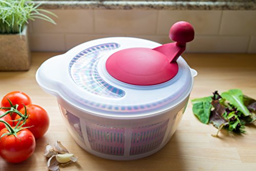 Westmark Germany Vegetable and Salad Spinner with Pouring Spout (Red/Clear)