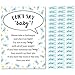 Don’t Say Baby Game for Boys Baby Shower Clothespin Game Includes One 5x7 Sign and 48 Mini Blue Clothespins