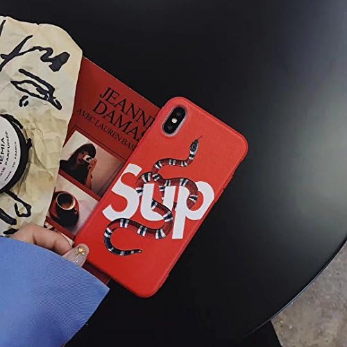 Yukmui Street Fashion X GO X GG Style case cover for iphone X 10 Only (Red SupXSnake)