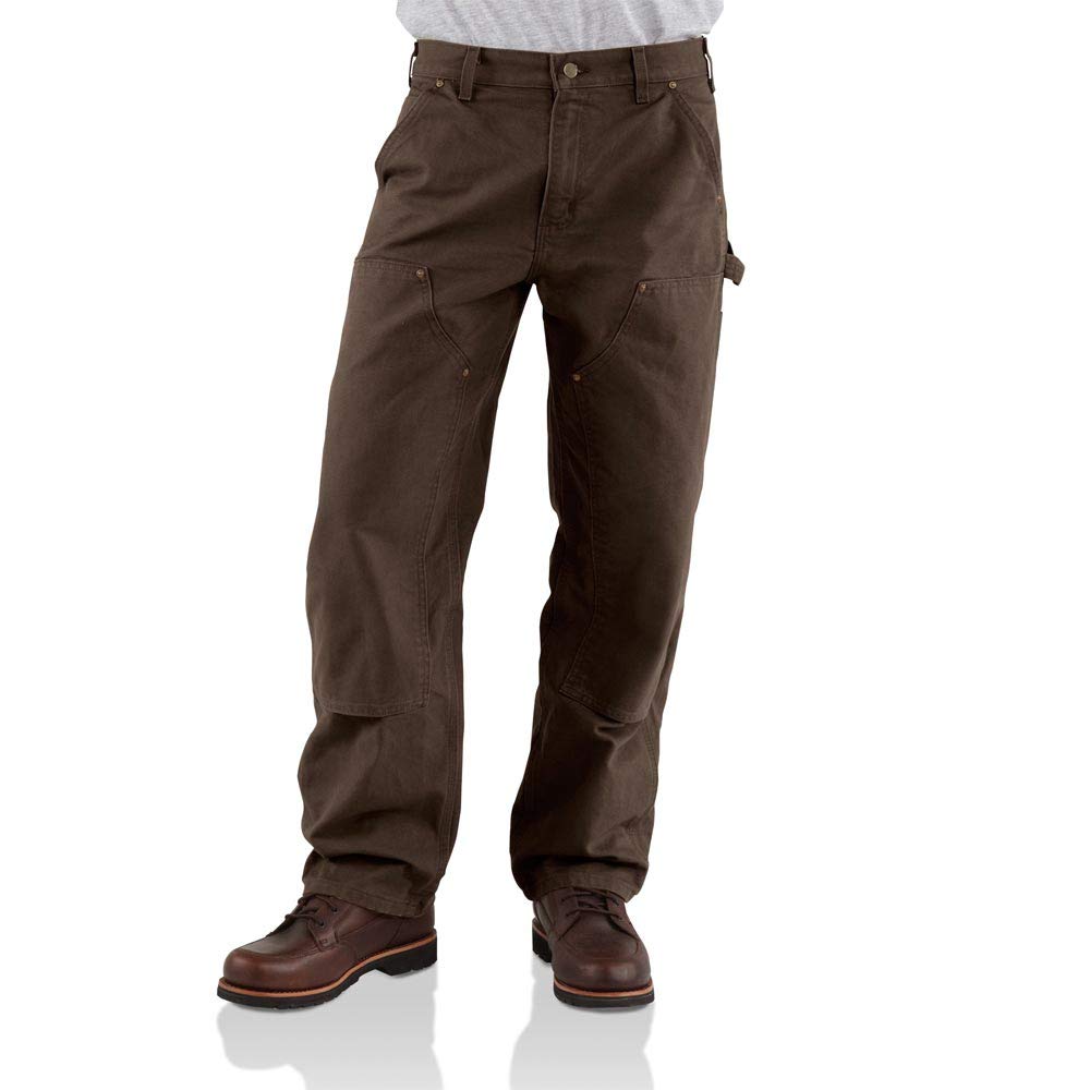 Photo 1 of Carhartt Men's Loose Straight Washed Duck Double-Front Dungaree, Dark Brown, W34 x L34