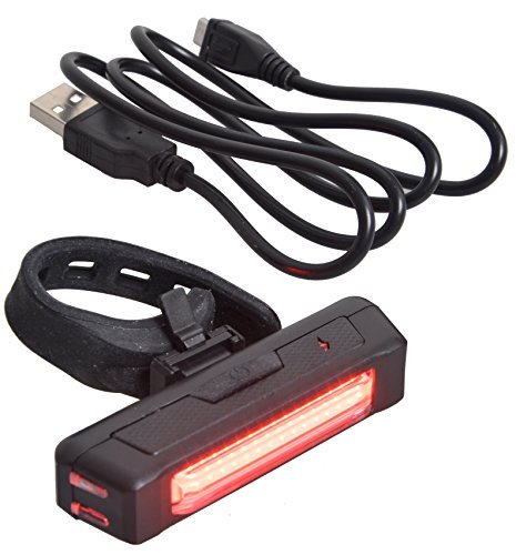 US Fast Shipping! Rechargeable USB Bike Tail Light Bicycle Head Light with 6 Solid & Flashing Modes- Adjustable Front/Rear Bike Safety Light Pack to Keep Your Riding Safe(Red+White)