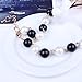 XY Fancy Fashion Multiple Layers Round Ball Chandelier Torsade Colorful Bib Necklace Black