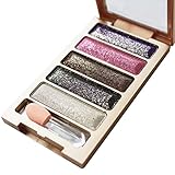 Fullkang New 5 Color Glitter Eyeshadow Makeup Eye Shadow Palette (2#)